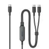 Anker Cable, 2-in-1 USB C to USB C Braide Cable 140W Max, Fast Charging for iPhone 17/16/16 Pro Max/15 Series, MacBook Air/Pro,and More (1.8 m, Black)(Black)