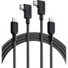 Anker Câble USB C à Angle Droit, 240 W, Lot de 2 câbles USB C vers USB C à 90 d de 1,8 m degrés pour iPhone 16/15 Plus/Pro/ProMax, Samsung Galaxy S23, MacBook Pro 2020, iPad Pro, iPad Air 4, Pixel