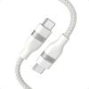 Anker Câble USB-C, 240W Tressé Upcyclé usb-c vers usb-c, Chargeur Type C Rapide, Câble pour iPhone 17/17 Pro / 17 Plus / 17 ProMax, MacBook Pro, iPad Pro/Air 5, Galaxy S23 et autres(0,9m, Blanc)(Blanc)