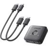 Anker HDMI Switch 4K@60Hz Two-way Switch, 2 in 1 Output with Smooth Finish, Supports HDR, 3D, Dolby, Compatible with Laptops, PC, Xbox Series, PS5/PS4, Projector, etc.(2 in 1 with 2 HDMI cables)