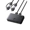Anker KVM switch allows switching between 2 computers with a single click.With 2-in-1 USB-A cable and 3 USB 3.0 ports, it ensures fast transfer for computers, keyboards, mice, and more