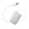Anker Nano External Battery 10000mAh with Retractable InstaCord Cable 70cm, Compact Power Bank 45W Max Power Bank, Smart Display, for iPhone 17 Pro Max, iPad, Galaxy, Pixel(white)