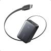 Anker Nano External Battery 10000mAh with Retractable InstaCord Cable 70cm, Compact Power Bank 45W Max Power Bank, Smart Display, for iPhone 17 Pro Max, iPad, Galaxy, Pixel(Black)