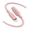 Anker iPhone USB C Cable, PowerLine III Flow USB-C to Lightning PD Cable, Compatible with iPhone 13/13 Pro Max/12/11 Pro/X/XS/XR/8 Plus, AirPods Pro, 90cm, MFi Certified, Silica Gel (Snow White)(Pink)