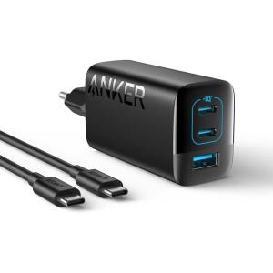 Anker 335 67W USB C Charger, High Performance Power Supply with PIQ 3.0, 3 Port Fast Charger, PD for iPhone 16/15/14, MacBook Pro, iPad, Galaxy, Pixel and Others (USB C Cable)