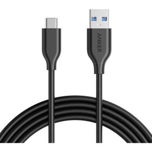 Anker PowerLine Câble USB C vers USB 3.0 avec Résistance 56k ohms [3 m] pour Appareils USB Type C (nouveau MacBook, ChromeBook Pixel, Nexus 5X/6P, Nokia N1, OnePlus 2, Galaxy S8/+, MacBook …)(Schwarz)