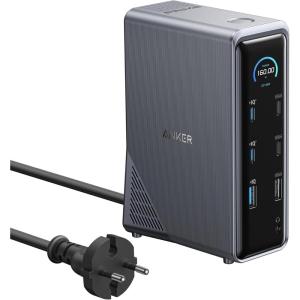 Anker Prime Docking Station 160W, 14-Port with 160W Max Output, 10Gbps Fast Data Transfer, Real-Time Smart Interface, Audio and Ethernet Ports, Dual 4K Displays for Dell, MacBook, and More