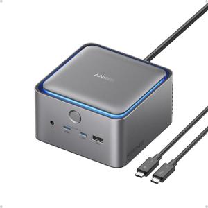 Anker Prime TB5 Docking Station 14 Ports, Thunderbolt 5 Charge 140W Max, Data Transfer 120GB/s, Atmosphere LED, Cooling System, 8K Display for Thunderbolt 5/4 Laptops