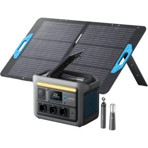 Anker SOLIX C800 Portable Power Station, Solar Generator, 768 Wh, 1200 W (1600 W Max.), 58 min Charging (Optional Solar Panel)(SOLIX C800 PLUS with 100W)