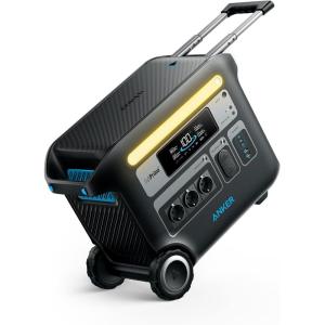 Anker SOLIX F2000 Portable Electric Station, 767 PowerHouse, 2048Wh Solar Generator with 2 x 200W Solar Panels, LiFePO4 Batteries, 3 AC Outlets Up to 2300W for Motorhome, Home(SOLIX F2000)