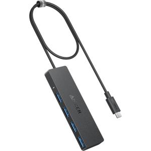 Anker USB C Hub, Macbook Pro Adapter with Multiple USB 3.0 Ports, OTG 5Gbps Ultra Thin 8 Inch Cable, for MacBook, Mac Pro, Mac Mini, iMac, Surface Pro, XPS, PC, USB Flash Drive, Portable Hard Drive(60cm)
