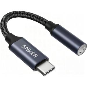 Anker USB-C Auf 3.5 mm Audio Adapter Auf weiblichen Stecker, Nylon Kabel, kompatibel mit Samsung S20/S20+/S20 Ultra, Pixel 4/ + 4XL, und Mehr