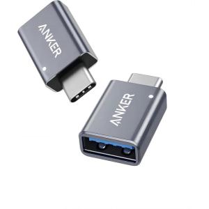 Anker USB-C to USB 3.0 Female Adapter for MacBook Pro 2020, iPad Pro 2020, Samsung Notebook 9, Dell XPS and Other Type C Devices (2 Pack)