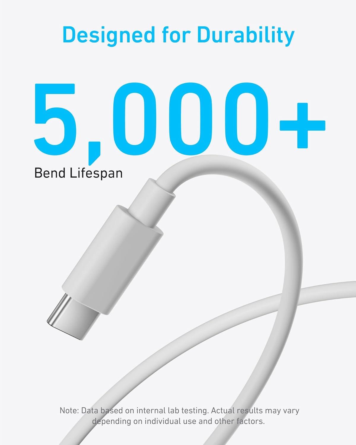 imageAnker Bloc de chargeur USB C 25 W compact et pliable prend en charge la charge rapide PPS pour Galaxy S24Z FoldZ FlipTab iPhone cble USB C de 15 m inclus