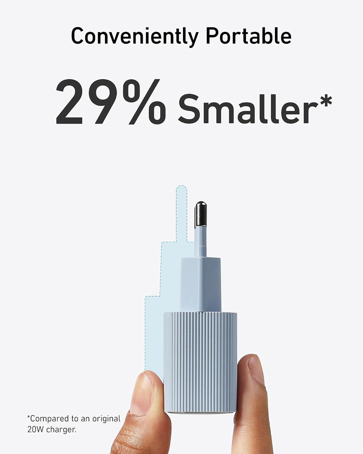 imagePrise Anker Nano USB C Chargeur USB C Haute Vitesse 30 W Charge Rapide PIQ 30 et PPS pour iPhone sries 151413 Pixel Galaxy iPad et Plus cble Non InclusNoir