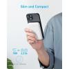 Anker 321 Batterie Externe Magnétique (PowerCore Magnetic 5K), 5,000mAh Magnetic Wireless Portable Charger, Compatible with iPhone 16/15/14/13/12/Pro/Plus/Pro Max Series(Noir)(blanc)