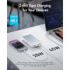 Anker 537 Batterie Externe 24000 mAh 65 W, Chargeur Mobile pour MacBook Pro, Dell XPS, iPad Pro, iPhone 17 Pro max/16/15, iWatch Series 5 et Plus (Blanc)(blanc)