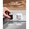 Anker Chargeur 521, Anker Nano Pro, Bloc d&rsquo;alimentation Compact 40 W PIQ 3.0 à Double Port USB-C, Compatible avec iPhone 16/15/14/13/12/11 Pro Max, iPad Mini, MacBook Air, et Plus Encore, Arctique(Noir)