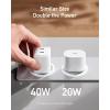 Anker Chargeur 521, Anker Nano Pro, Bloc d&rsquo;alimentation Compact 40 W PIQ 3.0 à Double Port USB-C, Compatible avec iPhone 16/15/14/13/12/11 Pro Max, iPad Mini, MacBook Air, et Plus Encore, Arctique(Arktis)