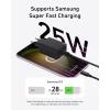 Anker Chargeur USB C 25 W avec câble USB C, Chargeur Samsung Charge Rapide PPS pour Samsung Galaxy S23 Ultra/S23+/S23/S22/S21/S20/Note 20, etc. (Lot de 2 câbles de 1,5 m Inclus)(Noir)