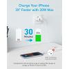 Anker Chargeur iPhone USB C 20 W, Chargeur iPad, Recharge Rapide, Compatible avec IPhone 17/17 Plus/iPhone 17 Pro Max/16/iPad et Autres (câble USB C 150 cm Inclus)(blanc)