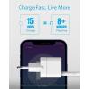 Anker Chargeur iphone PowerPort III Bloc d&rsquo;alimentation USB C 20 W pour Charge Rapide, Compatible avec iPhone 15/14/13/12, Galaxy, Pixel 4/3, iPad/iPad Mini, Blanc (câble de Charge Non Inclus)(Blanc)