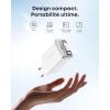 Anker Nano Chargeur iPhone USB C 35W, Chargeur Compact Haute Vitesse 2 Ports avec câble rétractable et Durable Anker InstaCord, pour iPhone série 16/15/14, iPad, Pixel, et Bien Plus Encore(blanc)