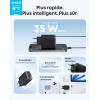 Anker Nano Chargeur iPhone USB C 35W, Chargeur Compact Haute Vitesse 2 Ports avec câble rétractable et Durable Anker InstaCord, pour iPhone série 16/15/14, iPad, Pixel, et Bien Plus Encore(Black)