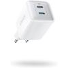 Anker Chargeur 521, Anker Nano Pro, Bloc d&rsquo;alimentation Compact 40 W PIQ 3.0 à Double Port USB-C, Compatible avec iPhone 16/15/14/13/12/11 Pro Max, iPad Mini, MacBook Air, et Plus Encore, Arctique(Arktis)