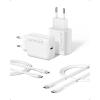 Anker Chargeur USB C 25 W avec câble USB C, Chargeur Samsung Charge Rapide PPS pour Samsung Galaxy S23 Ultra/S23+/S23/S22/S21/S20/Note 20, etc. (Lot de 2 câbles de 1,5 m Inclus)(blanc)