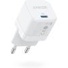 Anker Chargeur iphone PowerPort III Bloc d&rsquo;alimentation USB C 20 W pour Charge Rapide, Compatible avec iPhone 15/14/13/12, Galaxy, Pixel 4/3, iPad/iPad Mini, Blanc (câble de Charge Non Inclus)(Blanc)