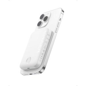 Anker 321 Batterie Externe Magnétique (PowerCore Magnetic 5K), 5,000mAh Magnetic Wireless Portable Charger, Compatible with iPhone 16/15/14/13/12/Pro/Plus/Pro Max Series(Noir)(blanc)