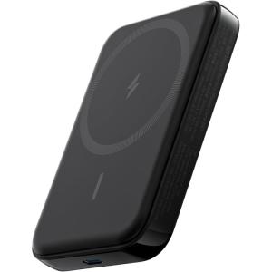 Anker 321 Batterie Externe Magnétique (PowerCore Magnetic 5K), 5,000mAh Magnetic Wireless Portable Charger, Compatible with iPhone 16/15/14/13/12/Pro/Plus/Pro Max Series(Noir)(Noir)