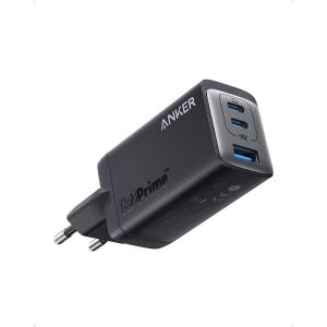 Chargeur USB C Anker 735 (GaNPrime 65W), Chargeur Mural Compact 3 Ports pour MacBook Pro/Air, iPad Pro, Galaxy S22/S21, HP Spectre, Note 20/10+, iPhone 13/Pro, Pixel, et Plus(Noir)