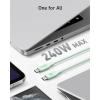 Anker 543 Câble USB C vers USB C (240 W 1,8 m), Câble de Charge Écologique USB 2.0 pour MacBook Pro 2020, iPad Pro 2020, iPad Air 4, Samsung Galaxy S21, et Plus, Vert Naturel