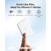 Anker Nano Batterie Externe certifiée Qi2 15W magnétique Ultra-Fine 5000 mAh, Rapide, Ergonomique et Compatible MagSafe, Uniquement pour iPhone 16 Pro Max/15/14/13/12(blanc)
