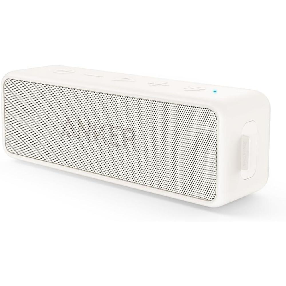 imageSoundcore Anker 2 Enceinte Bluetooth Enceinte Bluetooth Puissante sans Fil avec Basses Puissantes Autonomie de 24 Heures Port de 20 m Etanche Waterproof IPX7 et Microphone IntgrBlanc