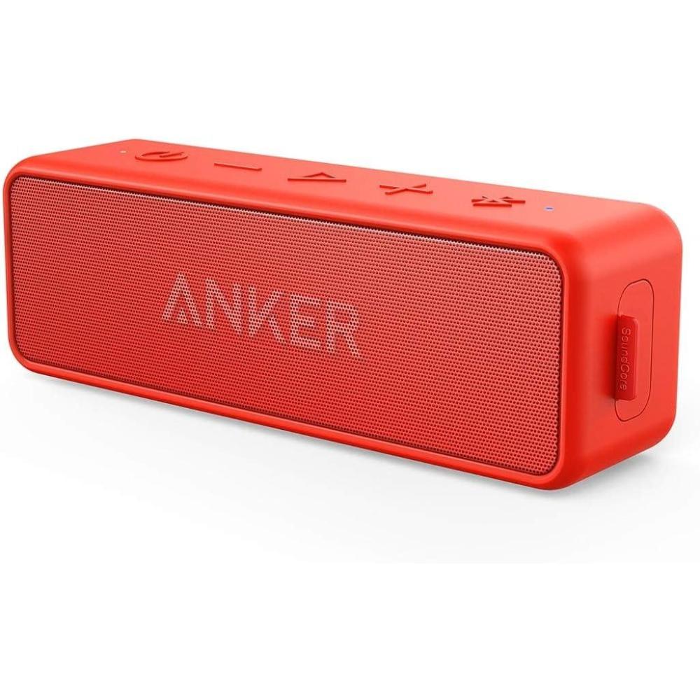 imageSoundcore Anker 2 Enceinte Bluetooth Enceinte Bluetooth Puissante sans Fil avec Basses Puissantes Autonomie de 24 Heures Port de 20 m Etanche Waterproof IPX7 et Microphone IntgrRouge