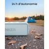 Soundcore Anker 2 Enceinte Bluetooth, Enceinte Bluetooth Puissante sans Fil avec Basses Puissantes, Autonomie de 24 Heures, Porté de 20 m, Etanche Waterproof IPX7 et Microphone Intégré(bleu layette)
