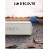 Soundcore Anker 2 Enceinte Bluetooth, Enceinte Bluetooth Puissante sans Fil avec Basses Puissantes, Autonomie de 24 Heures, Porté de 20 m, Etanche Waterproof IPX7 et Microphone Intégré(Blanc)