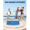 Soundcore Anker 2 Enceinte Bluetooth, Enceinte Bluetooth Puissante sans Fil avec Basses Puissantes, Autonomie de 24 Heures, Porté de 20 m, Etanche Waterproof IPX7 et Microphone Intégré(bleu)