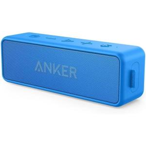 Soundcore Anker 2 Enceinte Bluetooth, Enceinte Bluetooth Puissante sans Fil avec Basses Puissantes, Autonomie de 24 Heures, Porté de 20 m, Etanche Waterproof IPX7 et Microphone Intégré(bleu)