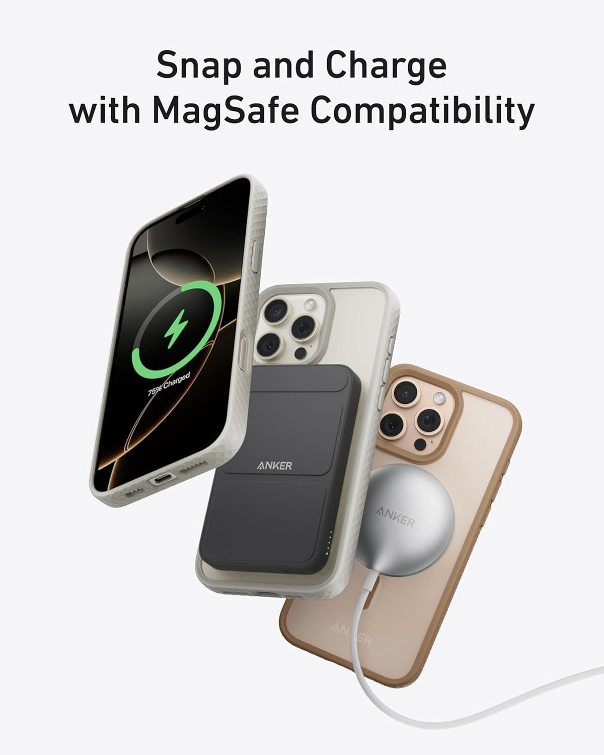 imageAnker MagGo Coque de protection magntique mate pour iPhone 16 Pro Max ultra fine rsistante aux rayures et robuste compatible avec MagSafe coque mate uniquement pour iPhone 16 Pro Max